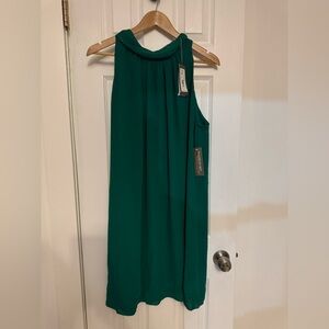New York & Company Eva Mendas Teal Green tied bow in back Maxi Dress